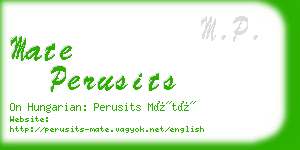 mate perusits business card